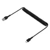 StarTech.com Cavo di ricarica USB-A a C 1m, cavo a spirale, heavy duty, ricarica rapida e sincronizzazione, cavo USB 2.0 A a USB Type-C di alta qualità, fibra aramidica robusta, cavo USB maschio-maschio durevole