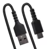 StarTech.com Cavo di ricarica USB-A a C 1m, cavo a spirale, heavy duty, ricarica rapida e sincronizzazione, cavo USB 2.0 A a USB Type-C di alta qualità, fibra aramidica robusta, cavo USB maschio-maschio durevole