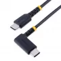 StarTech.com Cavo di ricarica USB-C da 30 cm con angolo retto – 60W PD 3A – cavo USB-C robusto per ricarica rapida – nero USB 2.0 Type-C – rinforzato con fibra aramidica – cavo di ricarica USB