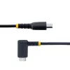 StarTech.com Cavo di ricarica USB-C da 30 cm con angolo retto – 60W PD 3A – cavo USB-C robusto per ricarica rapida – nero USB 2.0 Type-C – rinforzato con fibra aramidica – cavo di ricarica USB