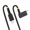 StarTech.com Cavo di ricarica USB-C da 30 cm con angolo retto – 60W PD 3A – cavo USB-C robusto per ricarica rapida – nero USB 2.0 Type-C – rinforzato con fibra aramidica – cavo di ricarica USB