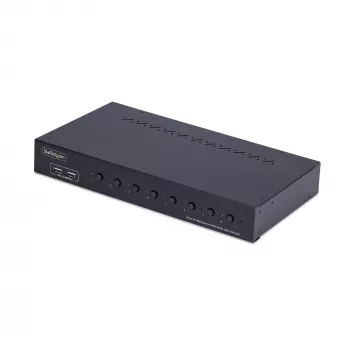 StarTech.com Switch KVM DisplayPort a 8 porte con kit di montaggio rack 1U, 4K 60Hz DP 1.2, commutazione tramite tasti e hotkey, hub USB a 4 porte, indipendente dal sistema operativo, conforme TAA