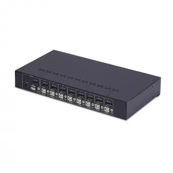 StarTech.com Switch KVM DisplayPort a 8 porte con kit di montaggio rack 1U, 4K 60Hz DP 1.2, commutazione tramite tasti e hotkey, hub USB a 4 porte, indipendente dal sistema operativo, conforme TAA