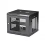 StarTech.com Armadio di rete a parete 4-Post 9U con ripiano 1U, rack server a parete 19 pollici per dispositivi dati/AV/elettronica/computer, piccolo case rack ventilato