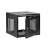 StarTech.com Armadio di rete a parete 4-Post 9U con ripiano 1U, rack server a parete 19 pollici per dispositivi dati/AV/elettronica/computer, piccolo case rack ventilato