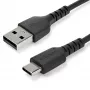 StarTech.com Cavo di ricarica USB-A a USB-C da 1m – cavo robusto per ricarica rapida e sincronizzazione USB 2.0 a USB Type-C – guaina TPE durevole fibra aramidica M/M 3A nero – Samsung S10, iPad Pro, Pixel