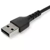 StarTech.com Cavo di ricarica USB-A a USB-C da 2m – cavo robusto per ricarica rapida e sincronizzazione USB 2.0 a USB Type-C – guaina TPE resistente fibra aramidica M/M 3A nero – Samsung S10, iPad Pro, Pixel