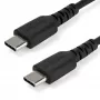 StarTech.com Cavo di ricarica USB-C da 1m – cavo robusto per ricarica rapida e sincronizzazione USB 2.0 Type-C a USB-C per laptop – guaina TPE fibra aramidica M/M 60 W nero – Samsung S10 S20 iPad Pro MS Surface