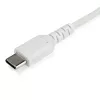StarTech.com Cavo di ricarica USB-C da 2m – cavo robusto per ricarica rapida e sincronizzazione USB 2.0 Type-C a USB-C per laptop – guaina TPE fibra aramidica M/M 60W bianco – Samsung S10 S20 iPad Pro MS Surface