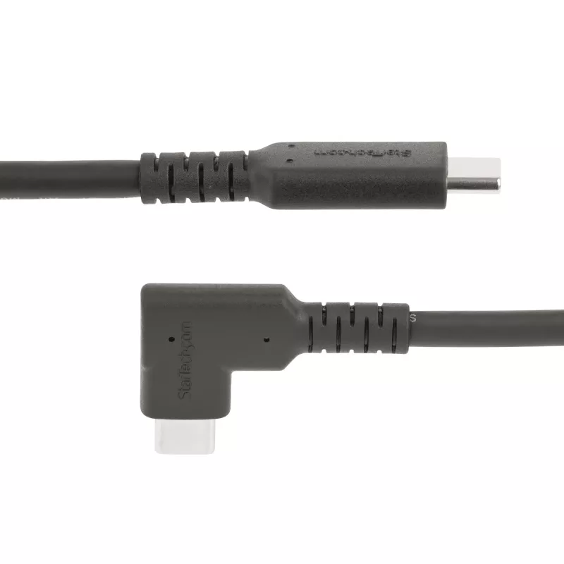 StarTech.com Cavo USB-C da 2m, angolare, USB 5Gbps, 100W (5A) Power Delivery, 4K 60Hz DP Alt Mode, cavo USB-C robusto – compatibile Thunderbolt