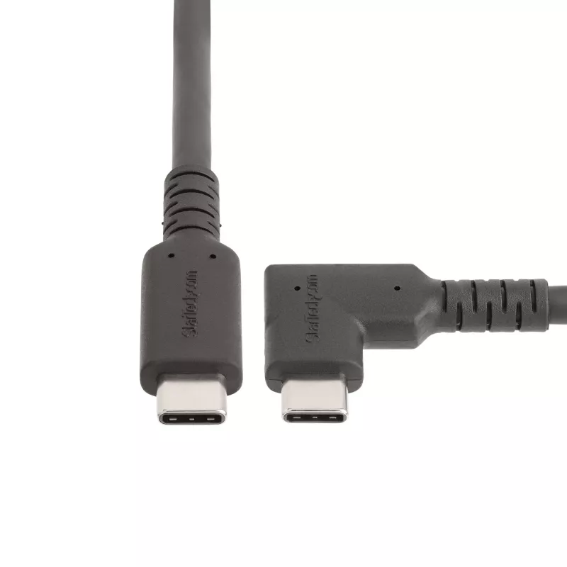 StarTech.com Cavo USB-C da 2m, angolare, USB 5Gbps, 100W (5A) Power Delivery, 4K 60Hz DP Alt Mode, cavo USB-C robusto – compatibile Thunderbolt