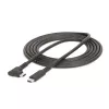 StarTech.com Cavo USB-C da 2m, angolare, USB 5Gbps, 100W (5A) Power Delivery, 4K 60Hz DP Alt Mode, cavo USB-C robusto – compatibile Thunderbolt