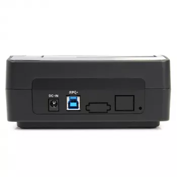 StarTech.com Docking station per disco fisso da USB 3.0 a SATA a singolo vano, dock per disco fisso USB 3.0 (5 Gbit/s), docking station esterna per HDD/SSD SATA I/II/III da 2,5/3,5 pollici, alloggiamento disco fisso a caricamento dall'alto