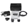 StarTech.com Docking station per disco fisso da USB 3.0 a SATA a singolo vano, dock per disco fisso USB 3.0 (5 Gbit/s), docking station esterna per HDD/SSD SATA I/II/III da 2,5/3,5 pollici, alloggiamento disco fisso a caricamento dall'alto