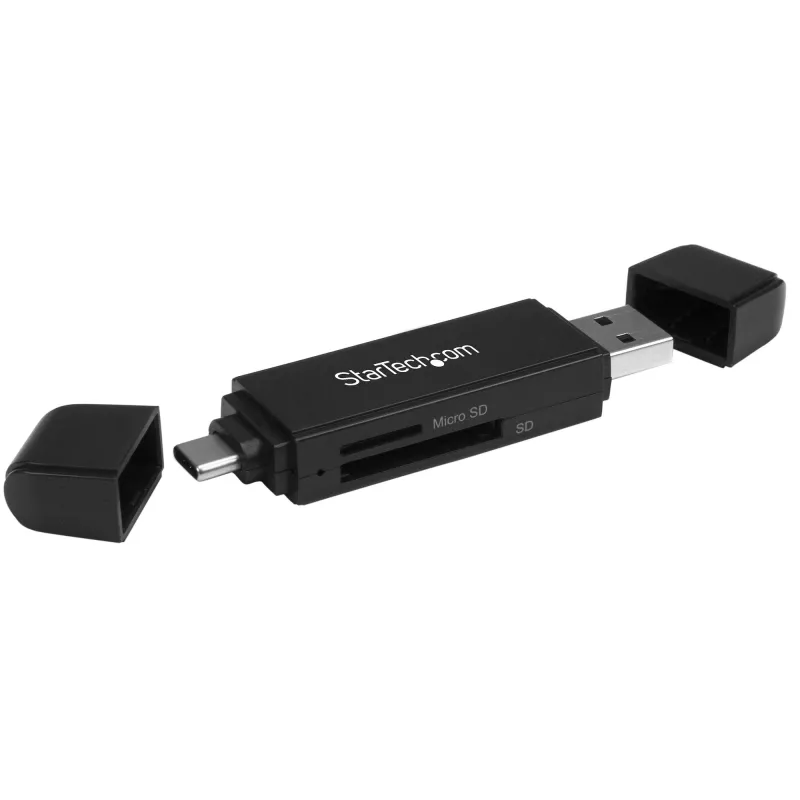 StarTech.com Lettore/scrittore di schede di memoria USB 3.0 per schede SD e microSD – USB-C e USB-A