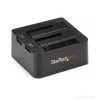 StarTech.com Docking station per disco fisso da USB 3.2 Gen 2 a SATA a doppio vano, dock per disco fisso USB 10Gbps, docking station esterna per SSD/HDD SATA I/II/III da 2,5/3,5 pollici, alloggiamento disco fisso hot-swap, caricamento dall'alto