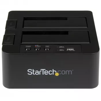 StarTech.com Duplicatore di dischi fissi standalone, clonatore/copiatore HDD/SSD a doppio vano, docking station da USB 3.1 (10 Gbit/s) a SATA III HDD/SSD, dock duplicatore di dischi fissi, clonatore di dischi fissi
