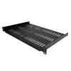 StarTech.com Ripiano per rack server 1U - Vassoi a mensola universale ventilato per armadio e rack apparecchiature di rete 19 pollici - Design durevole - Portata 55lb/25kg - Ripiano profondo 12 pollici, nero