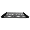 StarTech.com Ripiano per rack server 1U - Vassoi a mensola universale ventilato per armadio e rack apparecchiature di rete 19 pollici - Design durevole - Portata 55lb/25kg - Ripiano profondo 12 pollici, nero