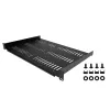 StarTech.com Ripiano per rack server 1U - Vassoi a mensola universale ventilato per armadio e rack apparecchiature di rete 19 pollici - Design durevole - Portata 55lb/25kg - Ripiano profondo 12 pollici, nero