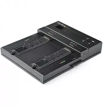 StarTech.com Duplicatore e cancellatore standalone M.2 SATA e M.2 NVMe - Clonatore/wiper HDD/SSD per M.2 PCIe AHCI/NVMe, M.2 SATA, unità SATA da 2,5/3,5 pollici - Cancellatore/duplicatore di dischi fissi esterno, TAA