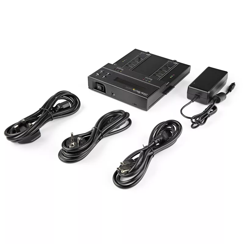StarTech.com Duplicatore e cancellatore standalone M.2 SATA e M.2 NVMe - Clonatore/wiper HDD/SSD per M.2 PCIe AHCI/NVMe, M.2 SATA, unità SATA da 2,5/3,5 pollici - Cancellatore/duplicatore di dischi fissi esterno, TAA