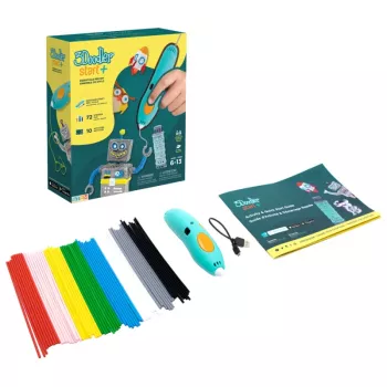 3Doodler Start Plus Penna 3D 0,77 mm turchese, giallo