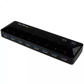 StarTech.com hub USB 3.0 10 porte con porte di ricarica e sincronizzazione – 2 porte da 1,5 A~hub USB 3.0 10 porte con porte di ricarica e sincronizzazione – 5 Gbit/s – 2 porte da 1,5 A