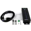 StarTech.com hub USB 3.0 industriale 10 porte – protezione ESD e sovratensione~hub USB 3.0 10 porte – 5 Gbit/s – hub USB-A industriale in metallo con protezione ESD e sovratensione – montaggio su guida DIN, a parete o da tavolo – hub di espansione USB conforme TAA