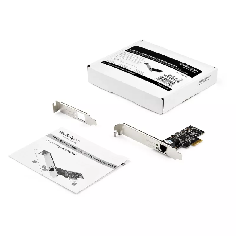 StarTech.com scheda di rete PCIe 2,5 Gbit/s 2.5GBASE-T, interna, cablata, PCI Express, Ethernet, 2500 Mbit/s, nero