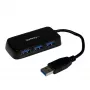 StarTech.com mini hub USB 3.0 SuperSpeed 4 porte portatile - nero~mini hub USB 3.0 SuperSpeed 4 porte portatile - 5 Gbit/s - nero