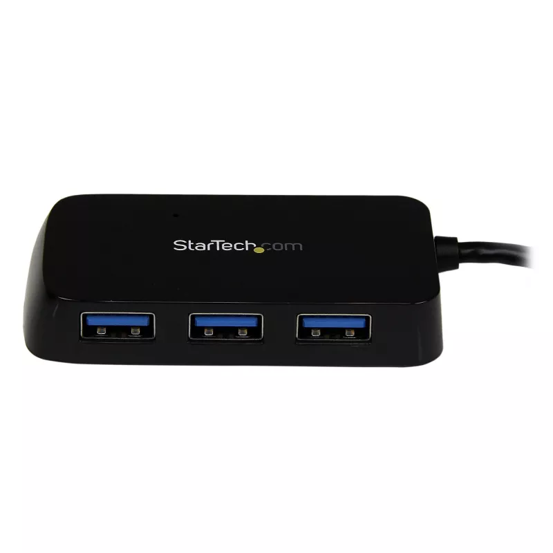 StarTech.com mini hub USB 3.0 SuperSpeed 4 porte portatile - nero~mini hub USB 3.0 SuperSpeed 4 porte portatile - 5 Gbit/s - nero