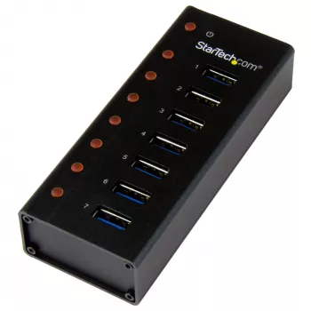 StarTech.com hub USB 3.0 7 porte - case in metallo per desktop o montaggio a parete~hub USB 3.0 7 porte (5 Gbit/s) - case in metallo per desktop o montaggio a parete