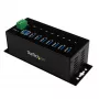 StarTech.com hub USB 3.0 industriale a 7 porte con protezione ESD~hub USB 3.0 a 7 porte (5Gbps) - hub USB-A industriale in metallo con protezione ESD e protezione da sovratensione 350W - montaggio su guida DIN, a parete o su tavolo - hub expander USB conforme TAA