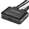 StarTech.com switch KVM DisplayPort 2 porte – 4K 60Hz – switch KVM desktop USB DP 1.2 UHD dual port compatto con cavi da 1,2 m e audio – bus-powered e commutazione remota – MacBook ThinkPad