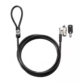 HP Keyed cavo di sicurezza 10 mm, 1,83 m, chiave tonda, acciaio zincato, nero