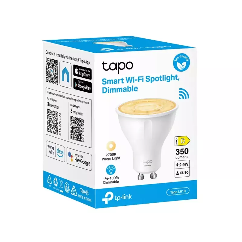 Lampadina smart TP-Link Tapo L610 Wi-Fi dimmerabile bianco