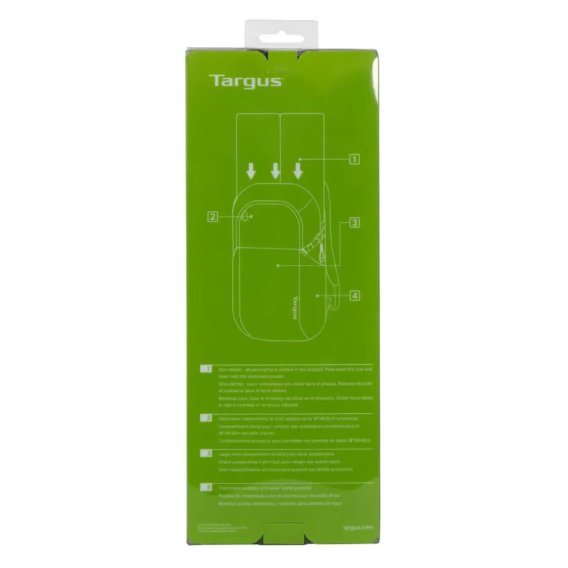 Targus TBB641GL EcoSmart Zero Waste zaino per laptop da 15–16 pollici, in plastica, nero