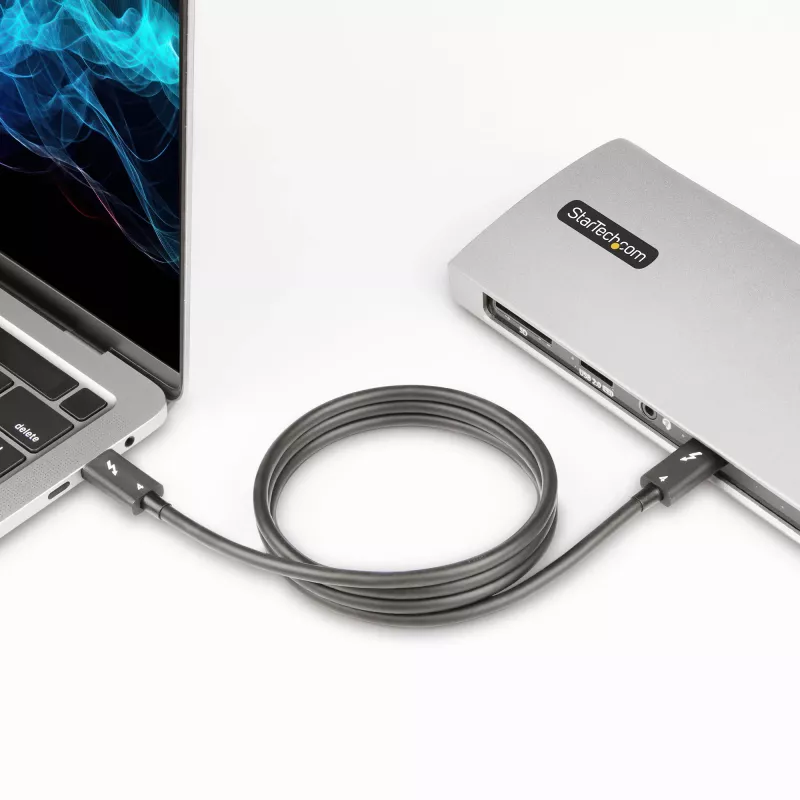 StarTech.com cavo Thunderbolt 4 da 3ft (1m) – 40 Gbit/s – 100 W PD – video 4K/8K – cavo Thunderbolt certificato Intel – compatibile con USB4/Thunderbolt 3/USB 3.2/USB Type-C/DisplayPort
