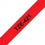 Nastro per etichettatura Brother TZE-421 nero su rosso