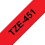 Nastro per etichettatura Brother TZE-451 nero su rosso TZ