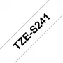 Nastro per etichettatura Brother TZE-S241 nero su bianco TZ