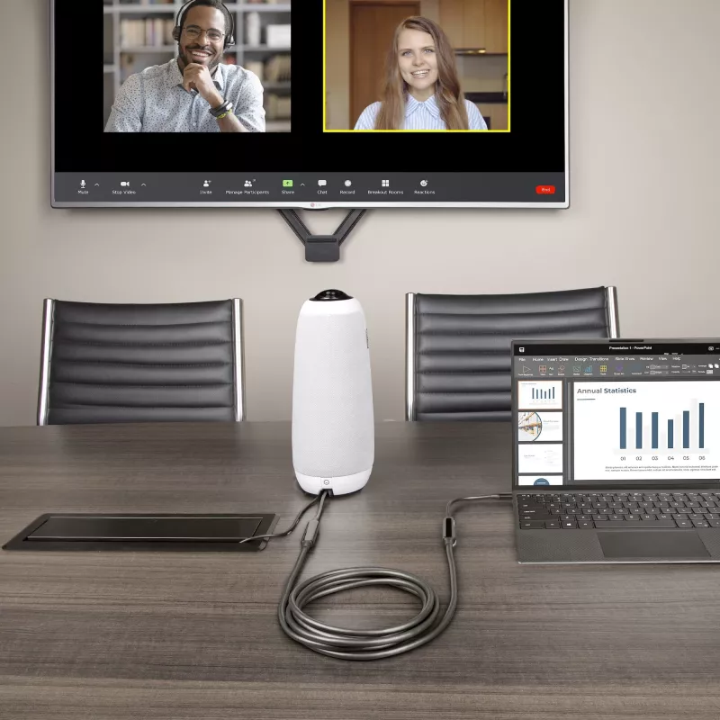StarTech.com cavo USB-C attivo 3 m (10 ft), USB 3.2 Gen 2 10 Gbit/s, cavo lungo USB Type-C per trasferimento dati, 60 W Power Delivery, 8K 60 Hz, DP 1.4 Alt-Mode con HBR3/HDR10/MST/DSC 1.2/HDCP 2.2 – cavo USB-C a USB-C