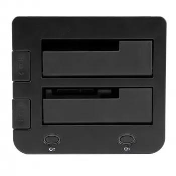 StarTech.com docking station per dischi fissi da USB 3.0 a SATA e IDE dual-bay, dock per HDD USB, docking station esterna per SSD/HDD SATA I/II/III e IDE (40 pin) 2,5/3,5 pollici, alloggiamenti hot-swap, caricamento dall'alto