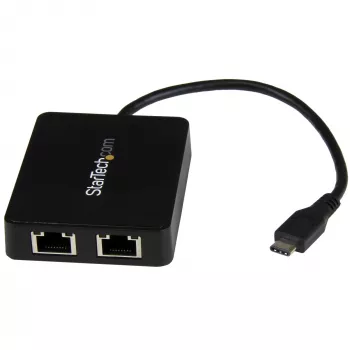 StarTech.com adattatore USB-C a doppia Gigabit Ethernet con porta USB (Type-A)