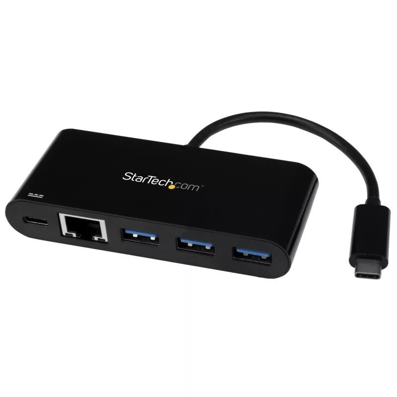 StarTech.com adattatore USB-C a Ethernet con hub USB 3.0 a 3 porte e Power Delivery