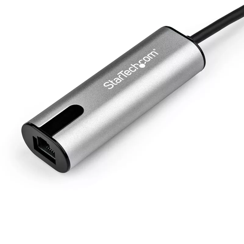 StarTech.com US2GC30 adattatore USB-C a 2,5 Gigabit Ethernet, USB 3.0, NBASE-T, 2.5GBASE-T, RJ45, 10/100/1000/2500 Mbps, nero/grigio siderale