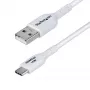 StarTech.com cavo di ricarica USB-A a USB-C 2m, ricarica e sincronizzazione, 3A, USB 2.0, guaina TPE - cavo di ricarica USB bianco