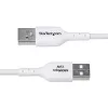 StarTech.com cavo di ricarica USB-A a USB-C 2m, ricarica e sincronizzazione, 3A, USB 2.0, guaina TPE - cavo di ricarica USB bianco