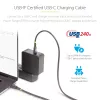 StarTech.com Cavo di ricarica USB-C da 2 m, cavo USB-C certificato USB-IF, 240 W PD EPR, cavo di ricarica per laptop USB 2.0 Type-C, cavo di trasferimento dati USB-C, guaina in TPE, M/M